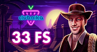 Clubnika бездепозитный бонус 33 FS